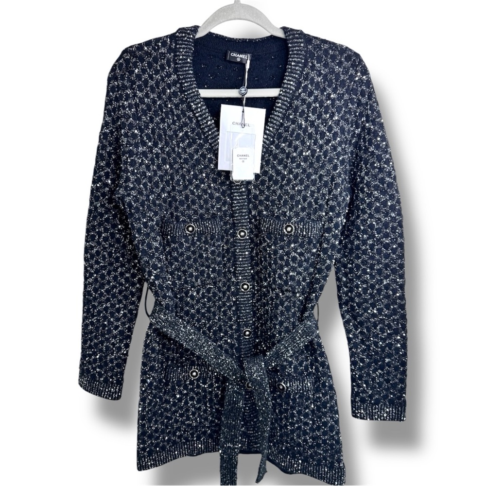 NWT Chanel Starry Sequin Knit Button Luxury Cardigan $2,400